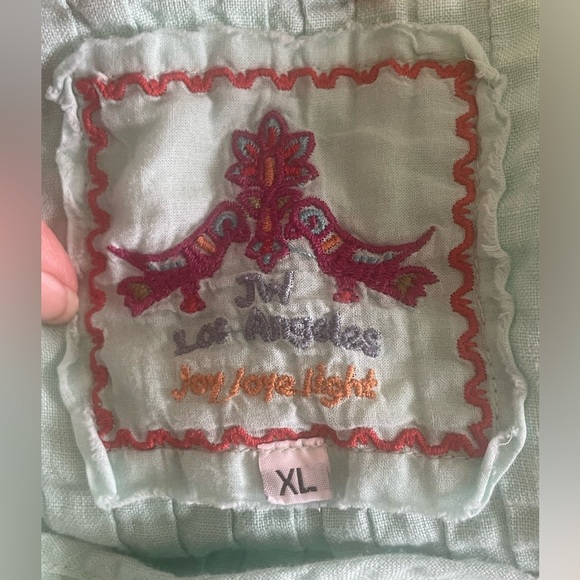 EUC Johnny Was LA Floral Embroidered BOHO Contessa Pintuck Poncho Blouse Size XL - Picture 14 of 15